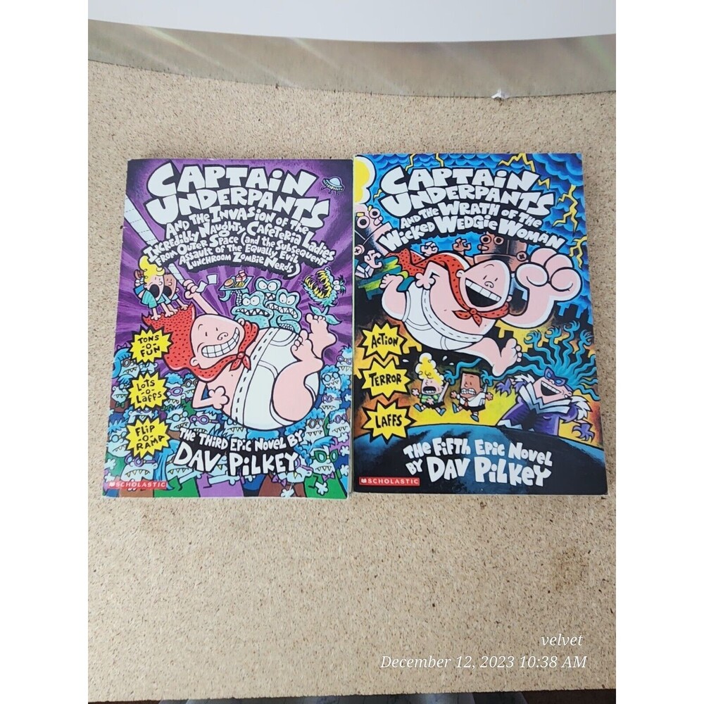 Captain Underpants Book Lot Of 2 Third And Fith Epic Novel Dave Pilker